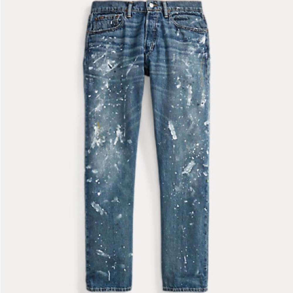 Polo Ralph Lauren Classic Fit Denim Jeans Paint NWT